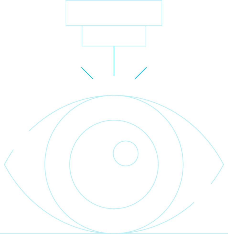 laser vision correction Créatif icône conception vecteur