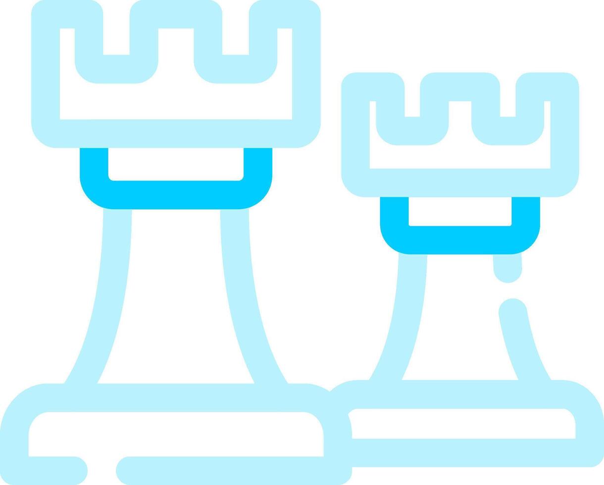 conception d'icône créative de tours d'échecs vecteur