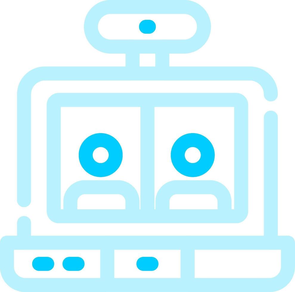 conception d'icône créative de vidéoconférence vecteur