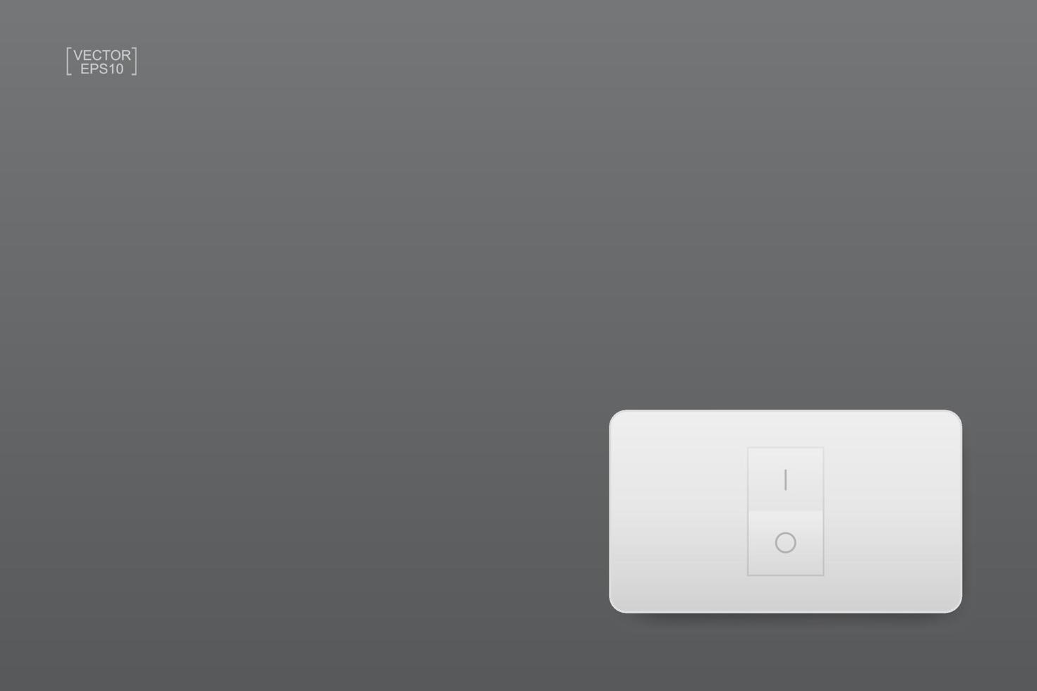 interrupteur d'éclairage sur fond gris. vecteur. vecteur