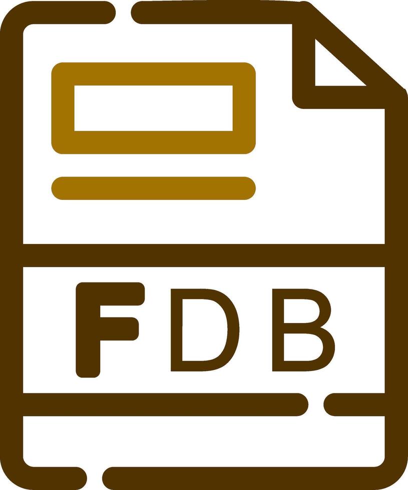 fdb Créatif icône conception vecteur