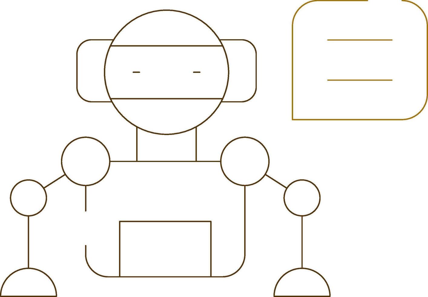 intelligent bavarder bot Créatif icône conception vecteur