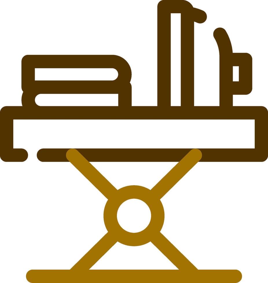 conception d'icône créative de table de fer vecteur