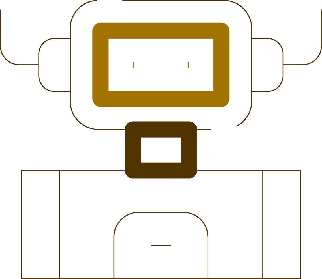 conception d'icône créative de robot industriel vecteur