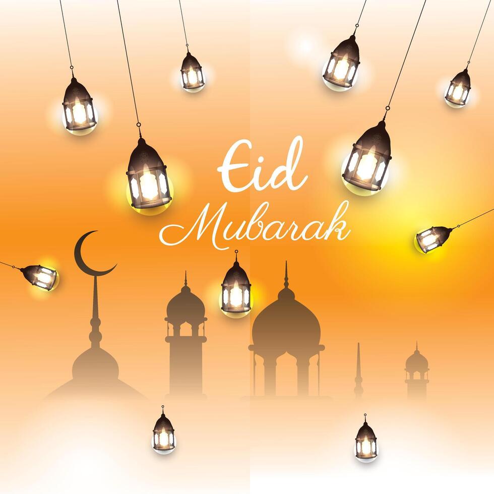 conception de fond eid mubarak vecteur