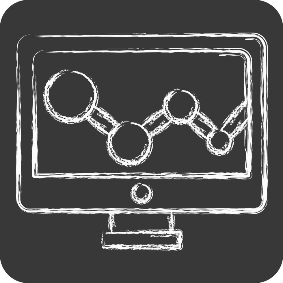 icône notation. en relation à social réseau symbole. craie style. Facile conception illustration vecteur