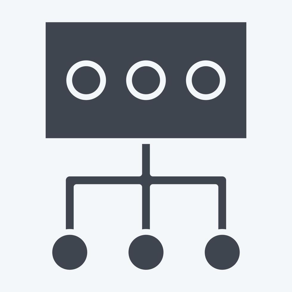 icône données. en relation à social réseau symbole. glyphe style. Facile conception illustration vecteur