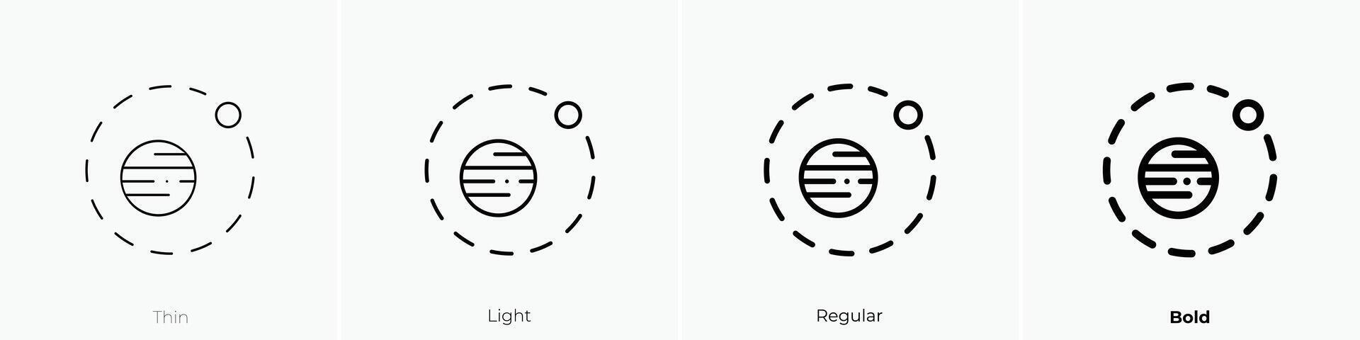 orbite icône. mince, lumière, ordinaire et audacieux style conception isolé sur blanc Contexte vecteur