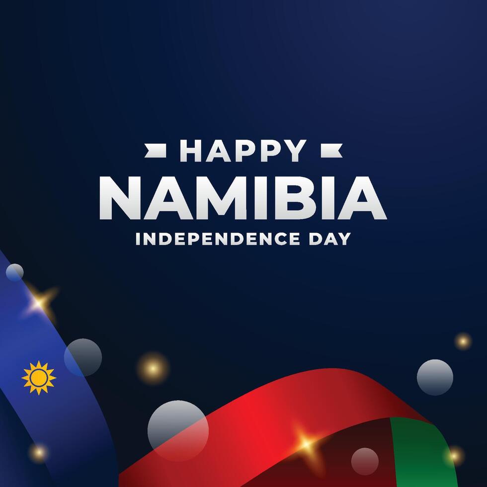 Namibie indépendance journée conception illustration collection vecteur