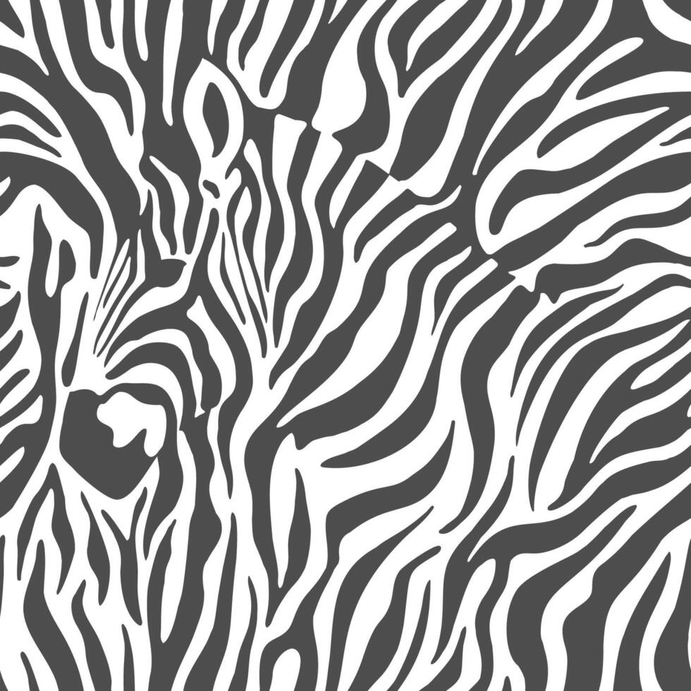 abstrait animalier impression avec une zèbre diriger. vecteur