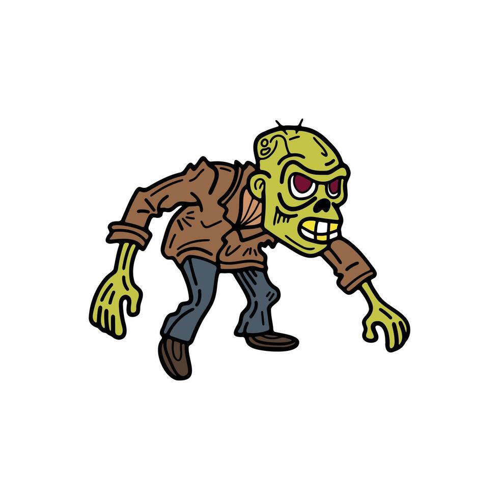 isoler zombi personnage sur Contexte vecteur