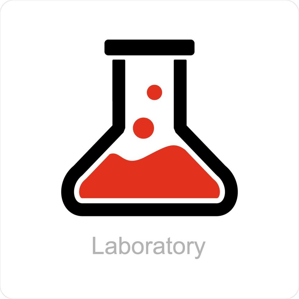 laboratoire et chimie icône concept vecteur