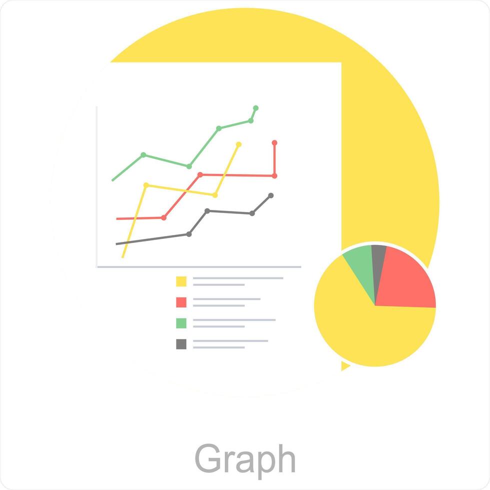 graphique et rapport icône concept vecteur