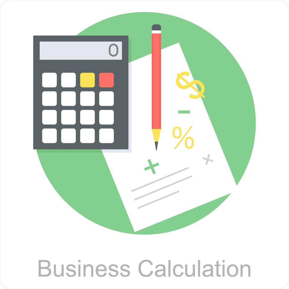 budget calcul et budget icône concept vecteur