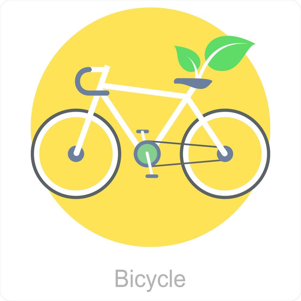 vélo et cycle icône concept vecteur