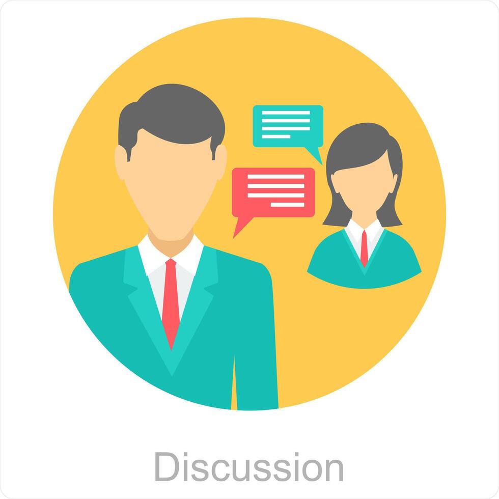 discussion et conversation icône concept vecteur