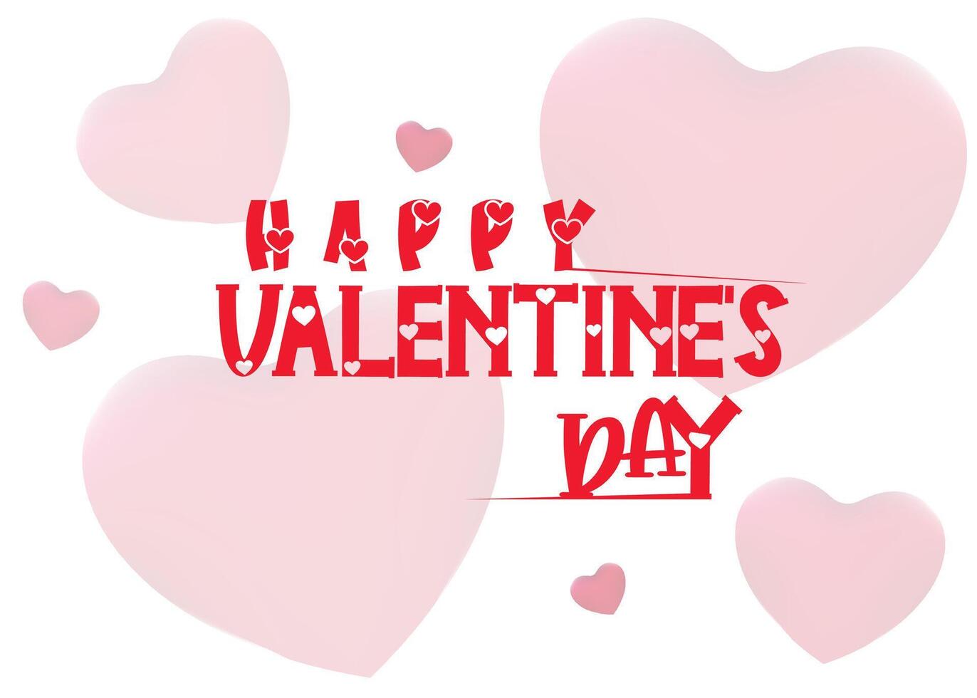 content la Saint-Valentin journée affiche ou bannière avec mignonne police, douce cœurs et cadeau boîte sur rouge vecteur