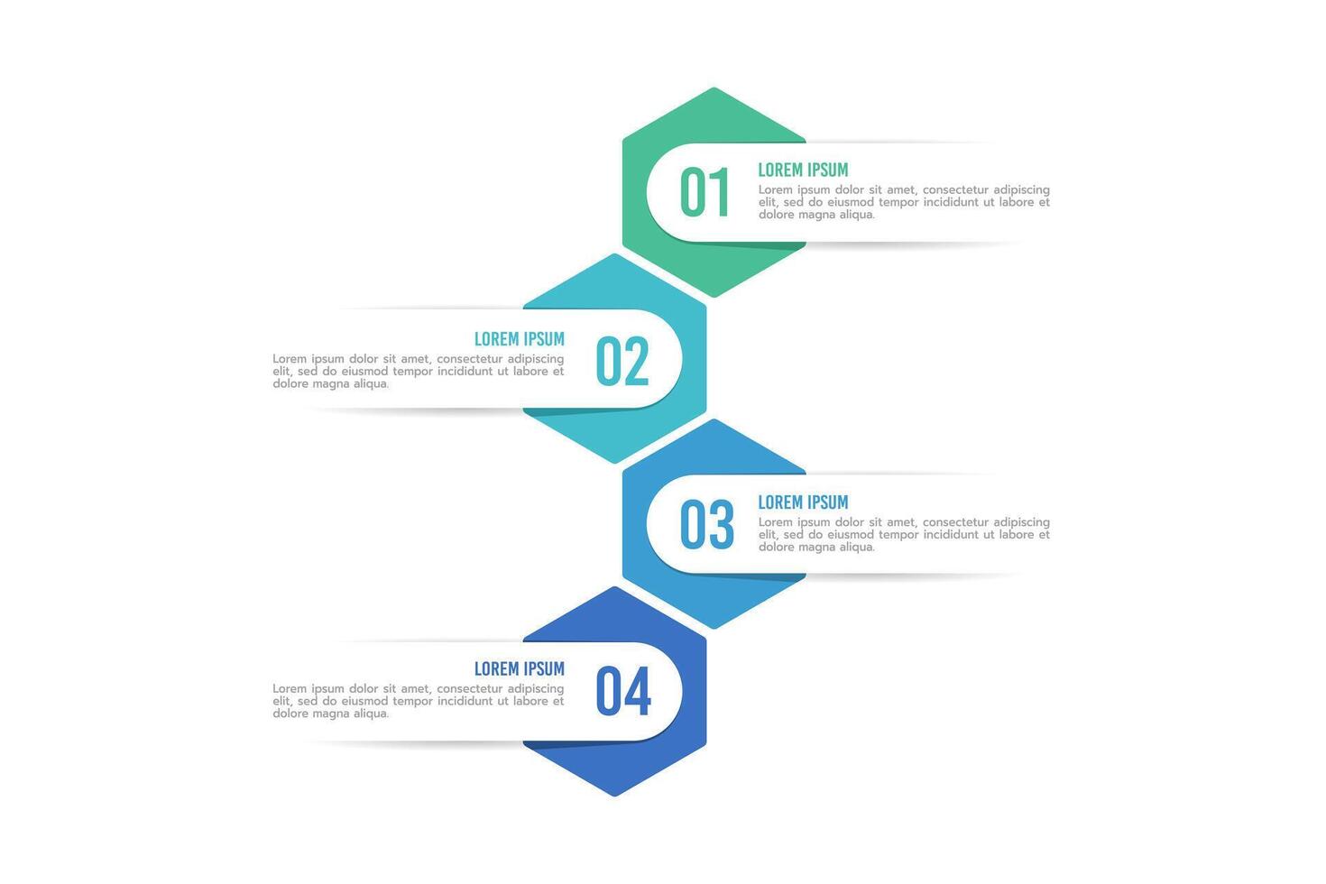 infographie 4 les options chronologie conception modèle. affaires présentation. vecteur illustration.