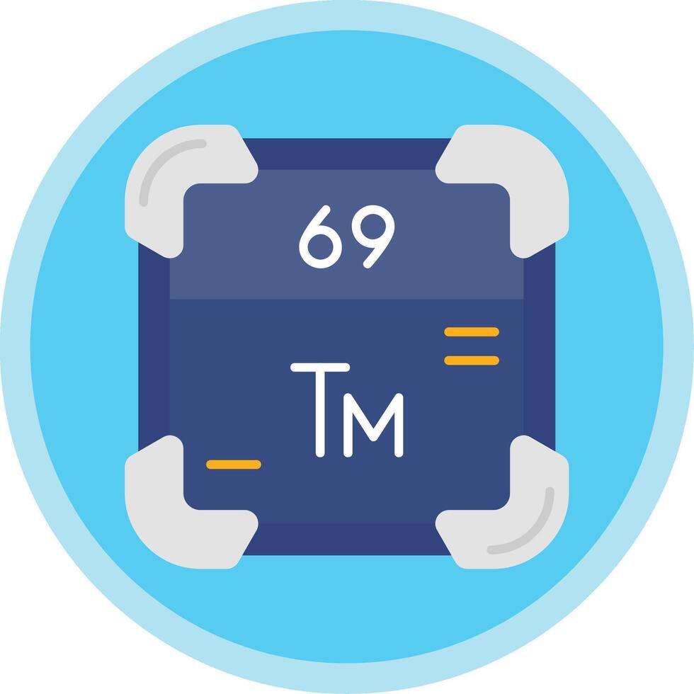 thulium plat multi cercle icône vecteur