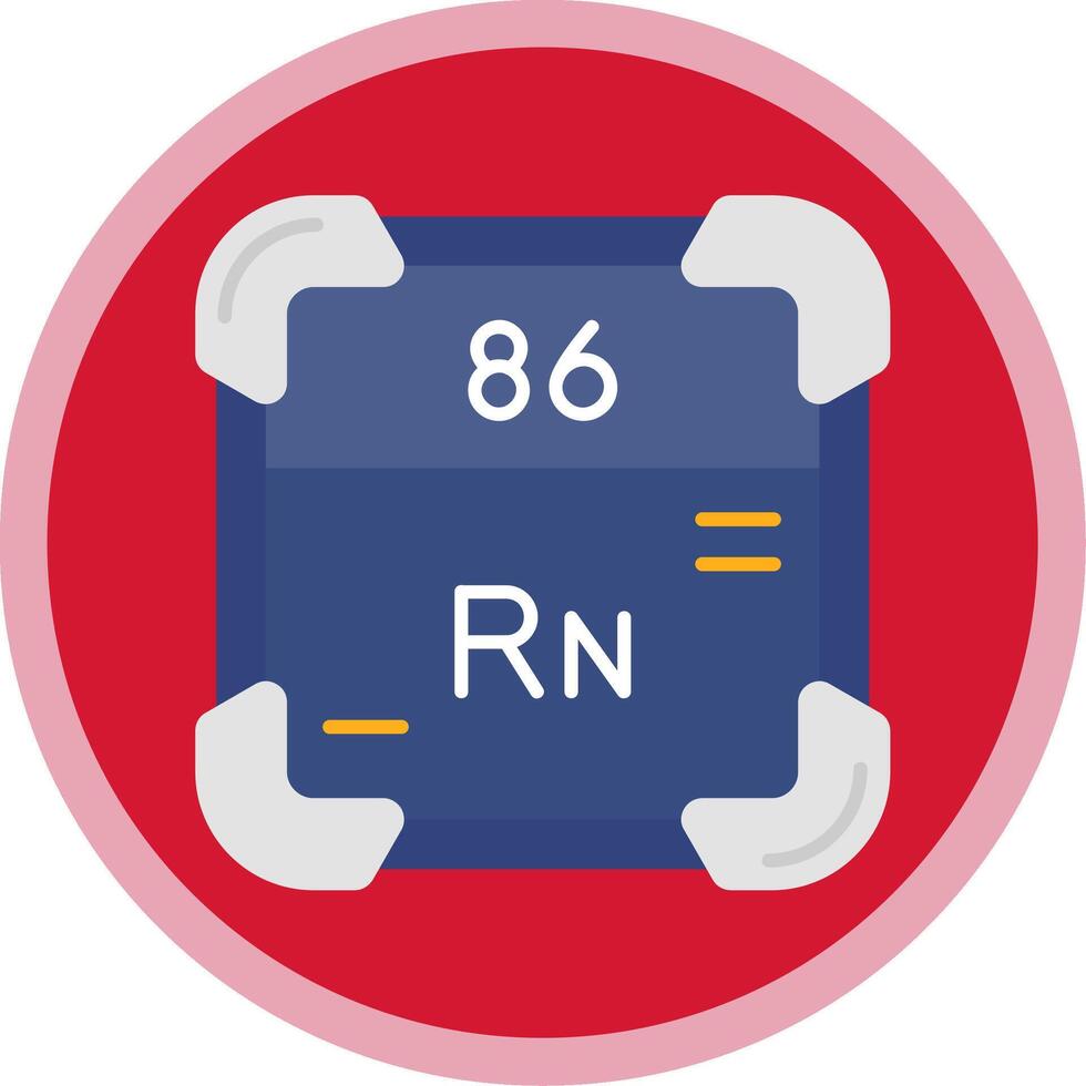 radon plat multi cercle icône vecteur