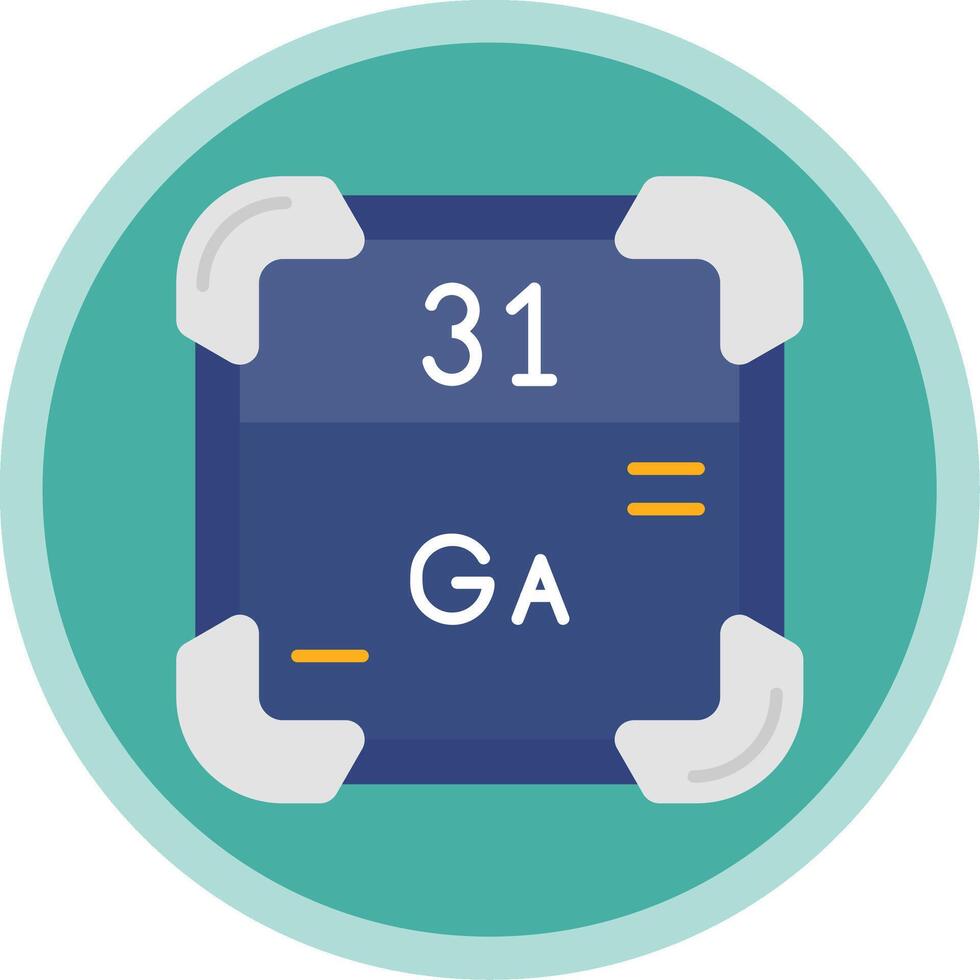 gallium plat multi cercle icône vecteur