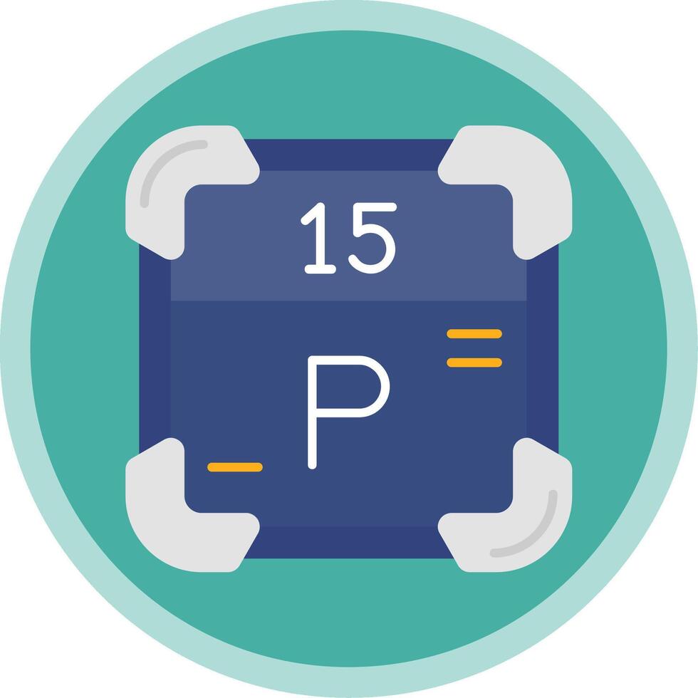 phosphore plat multi cercle icône vecteur