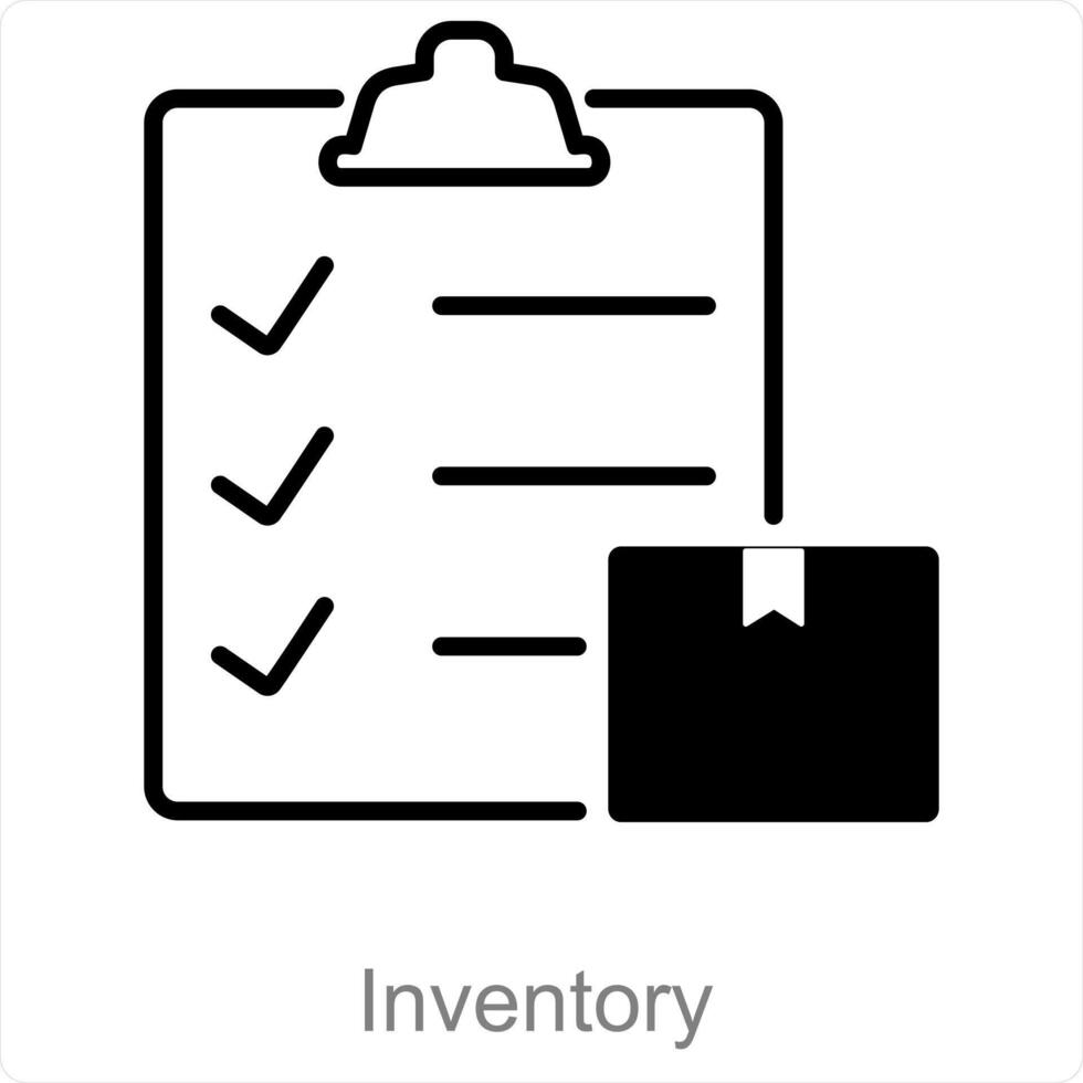 inventaire et Commerce icône concept vecteur