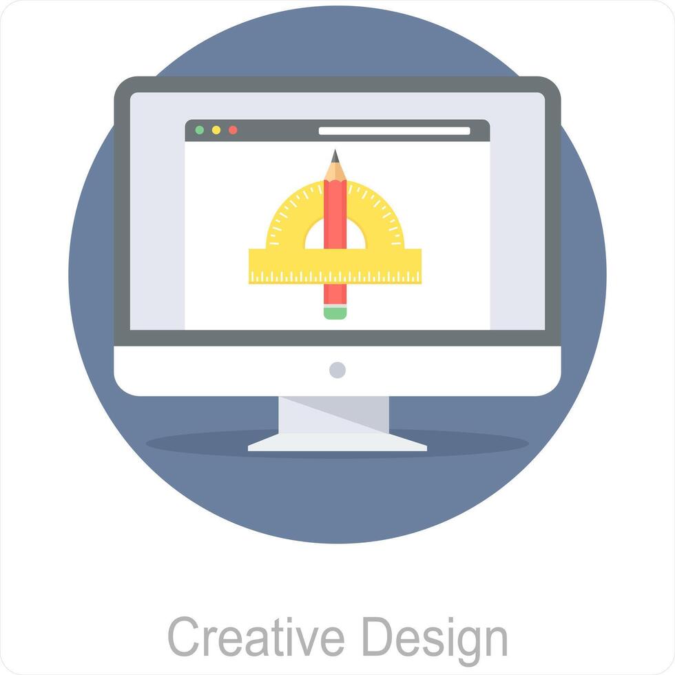 Créatif conception et la créativité icône concept vecteur