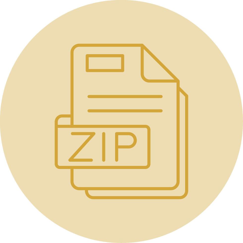 Zip *: français ligne Jaune cercle icône vecteur