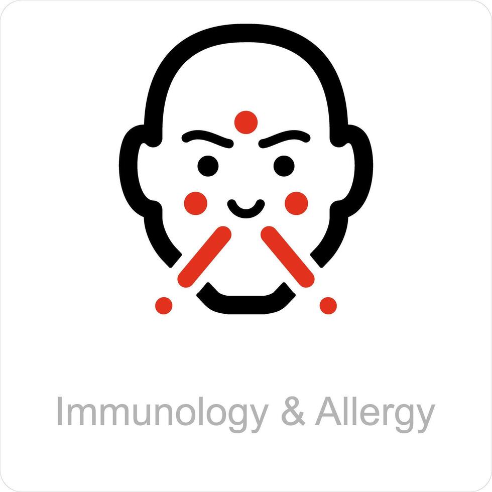 immunologie et allergie icône concept vecteur