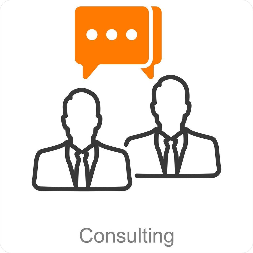 consultant et réunion icône concept vecteur