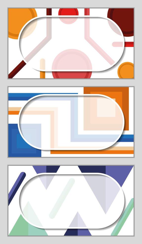 Vide ovale coloré Contexte abstrait Cadre vecteur