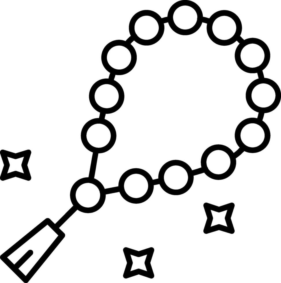 perles pente ligne cercle icône vecteur