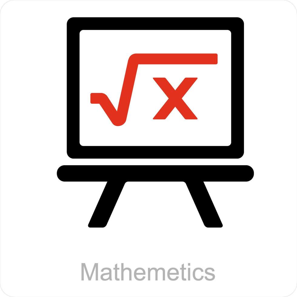 mathématiques et math icône concept vecteur