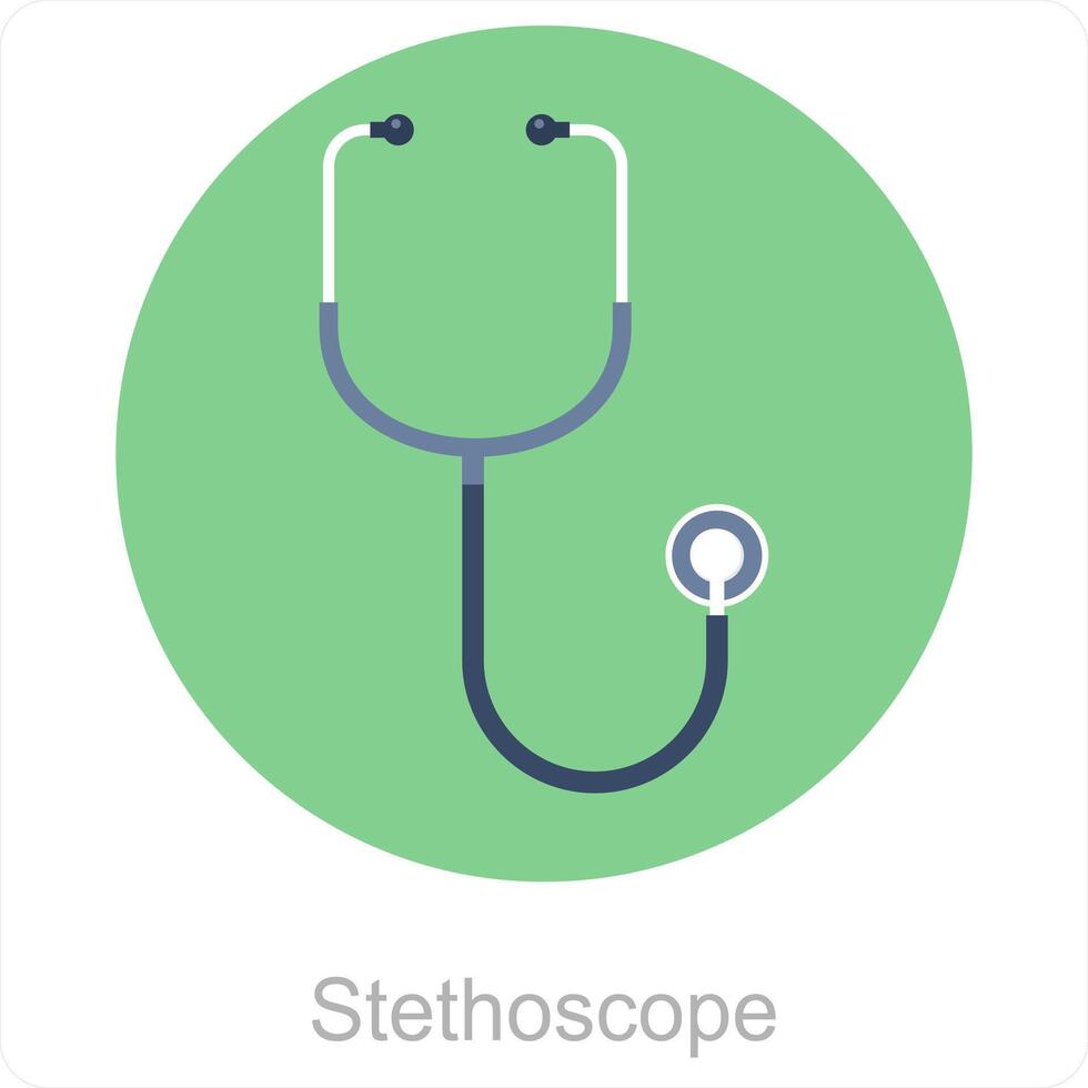 stéthoscope et médecin icône concept vecteur