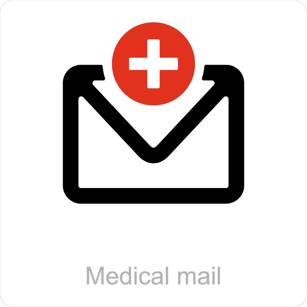 médical courrier et nouvelles icône concept vecteur