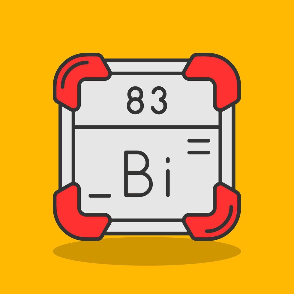bismuth rempli ombre icône vecteur