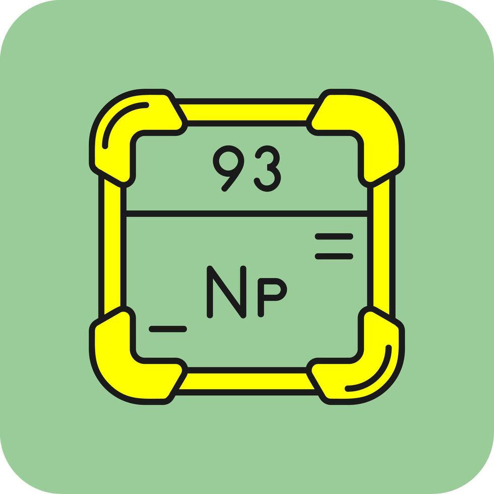 neptunium rempli Jaune icône vecteur