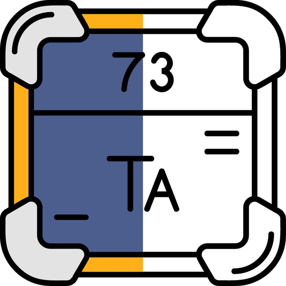 tantale rempli moitié Couper icône vecteur