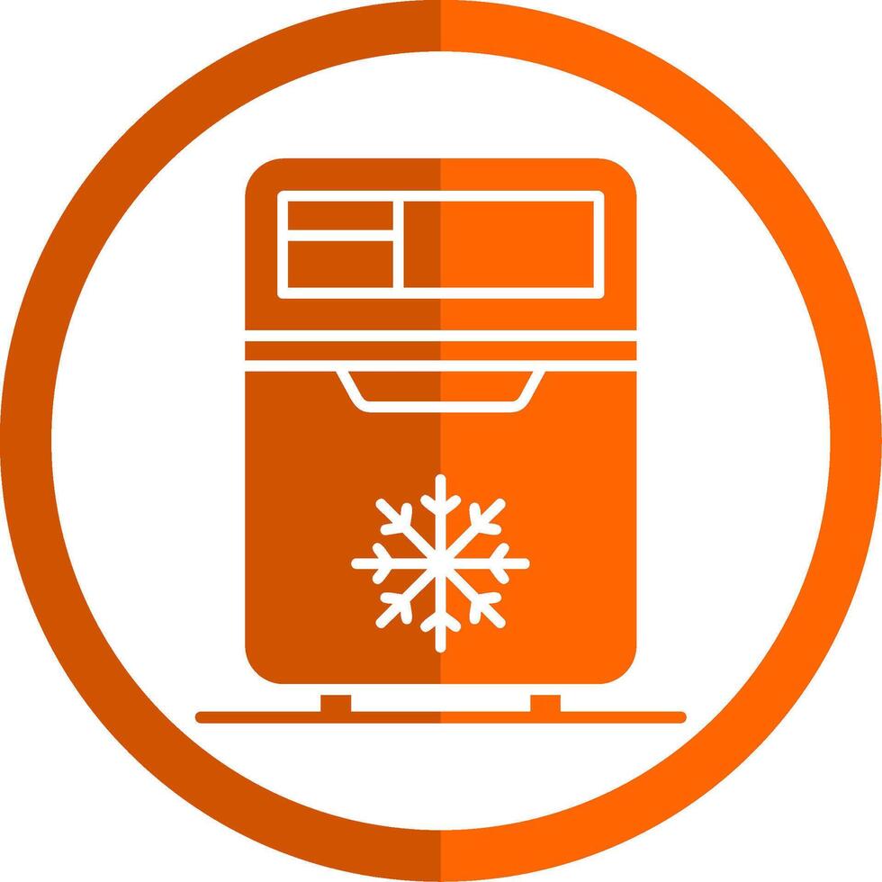 réfrigérateur glyphe Orange cercle icône vecteur