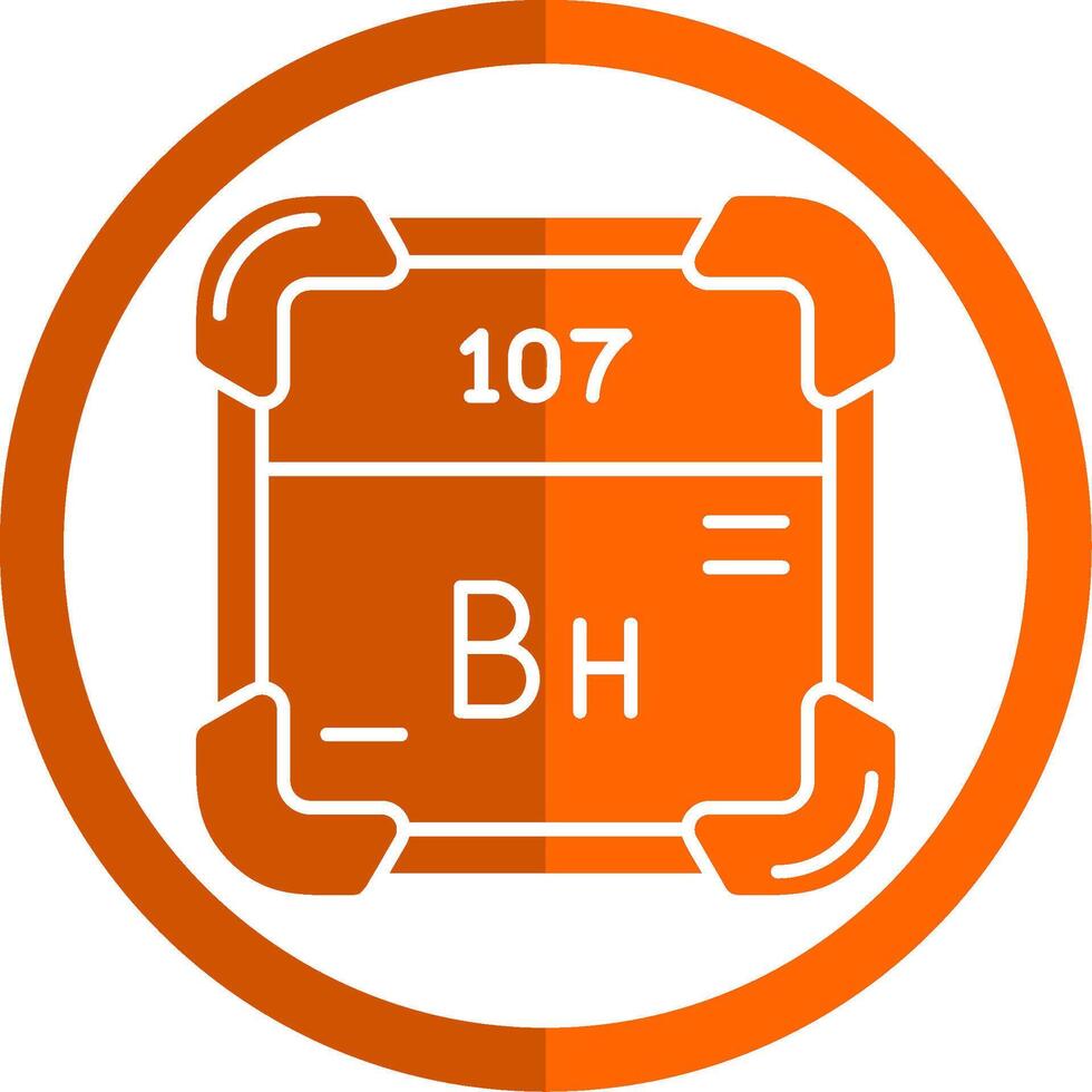 bohrium glyphe Orange cercle icône vecteur