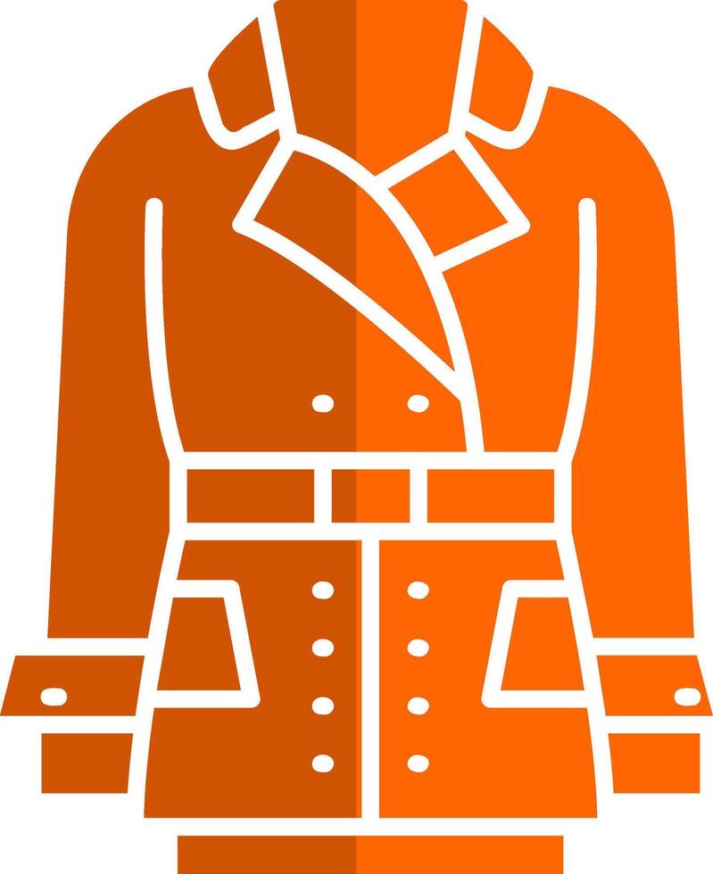 manteau glyphe Orange cercle icône vecteur