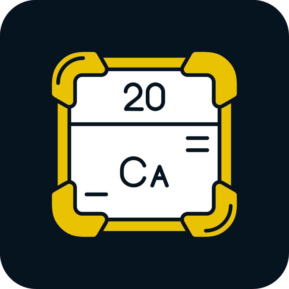 icône bicolore de glyphe de calcium vecteur