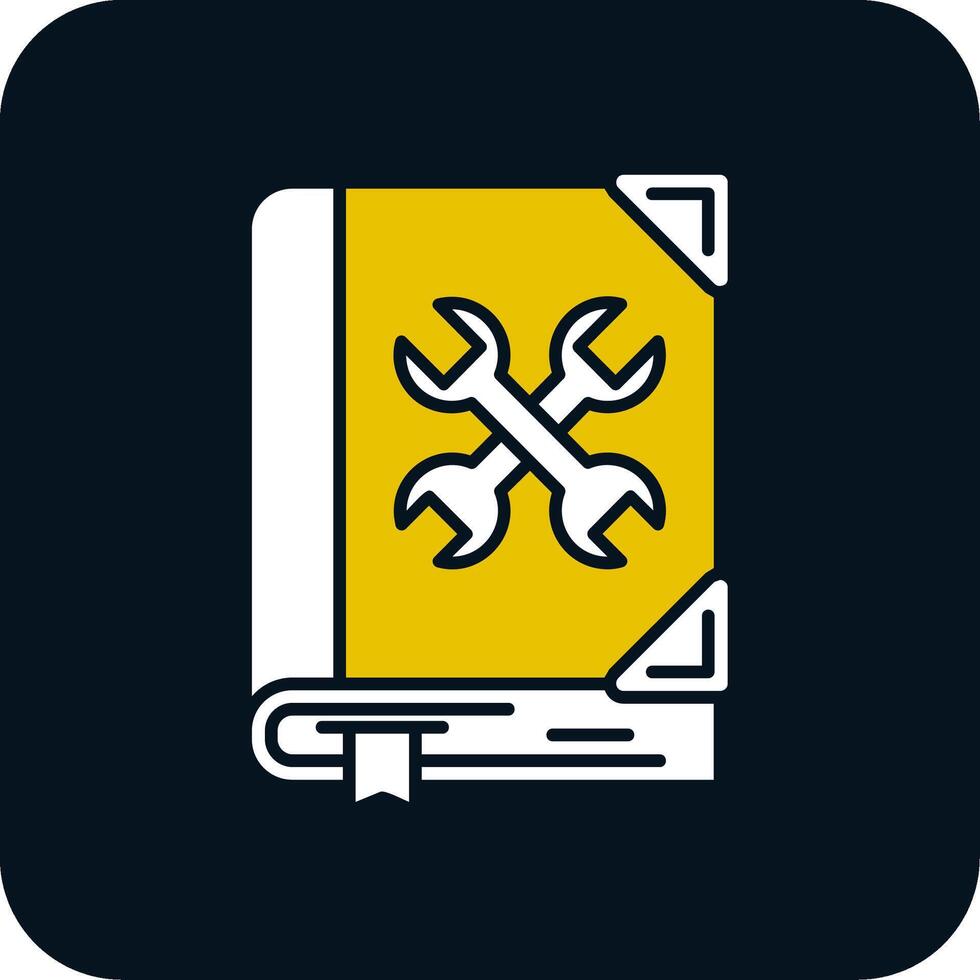 icône de deux couleurs de glyphe de réparation vecteur