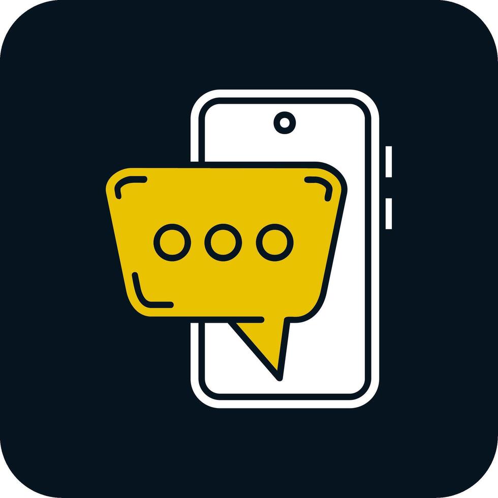 icône de deux couleurs de glyphe de smartphone vecteur