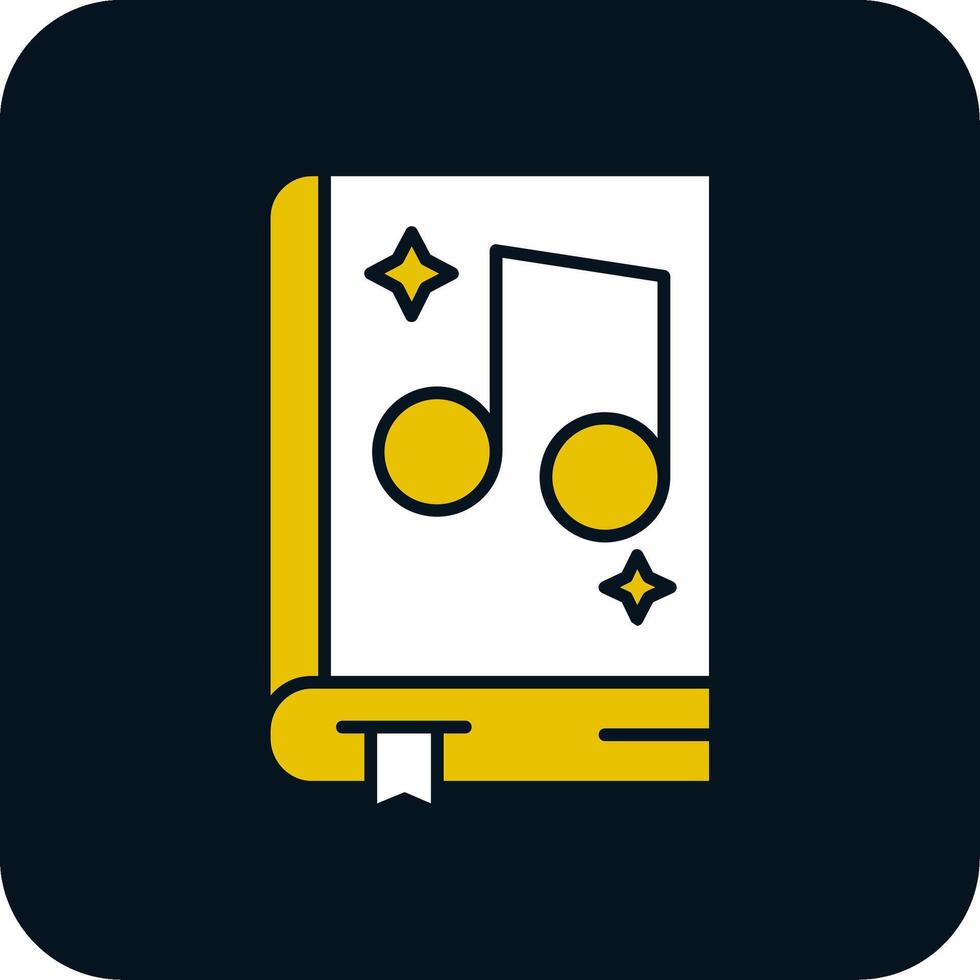 icône de deux couleurs de glyphe de musique vecteur