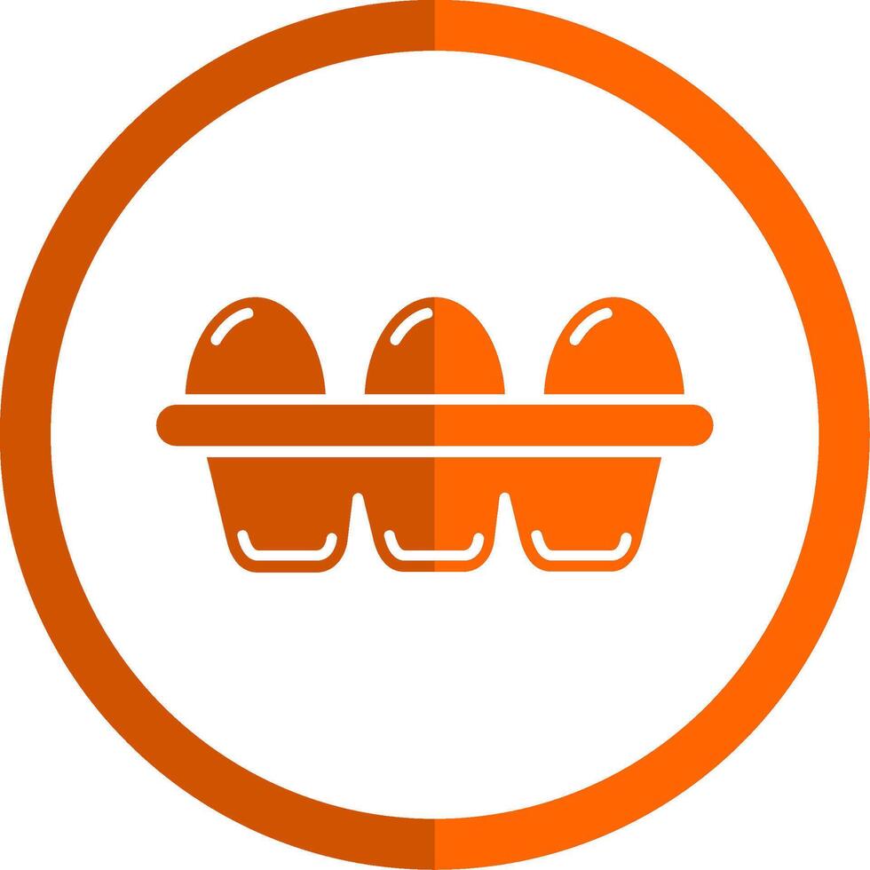 Oeuf glyphe Orange cercle icône vecteur