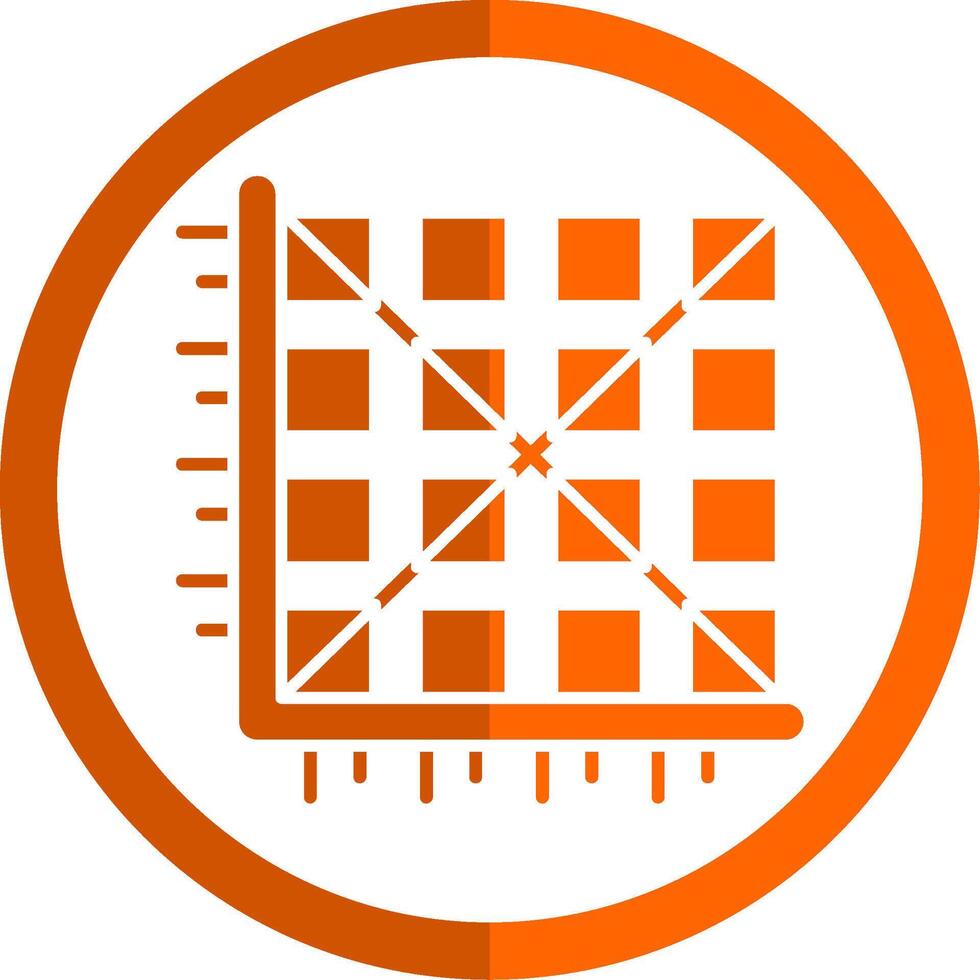 matrice glyphe Orange cercle icône vecteur