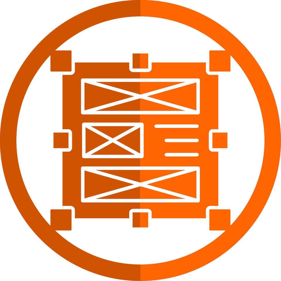disposition glyphe Orange cercle icône vecteur