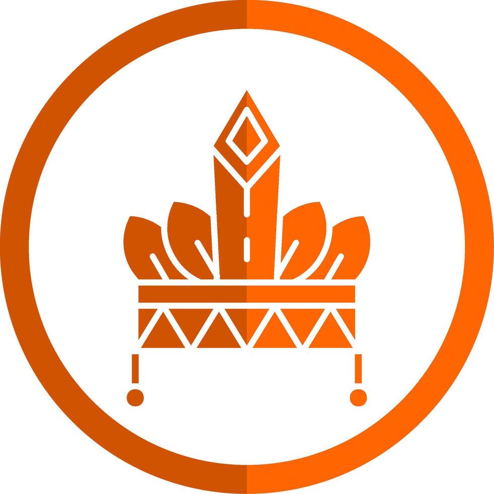 chapeau glyphe Orange cercle icône vecteur